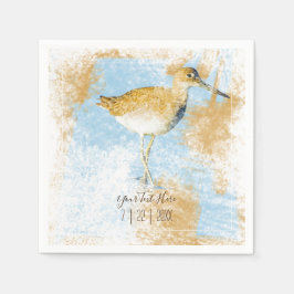 Empfang Personalisierter Shorebird Beach Gefallen Serviette