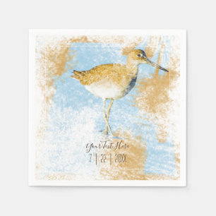 Empfang Personalisierter Shorebird Beach Gefallen Serviette