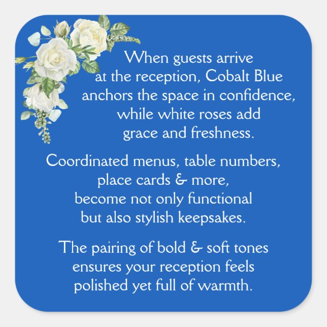 Empfang Quadratischer Aufkleber (Vorderseite)