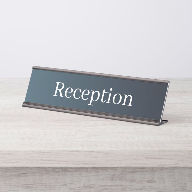Empfang-Schreibtisch Schreibtischnamensplakette (Vorderseite )