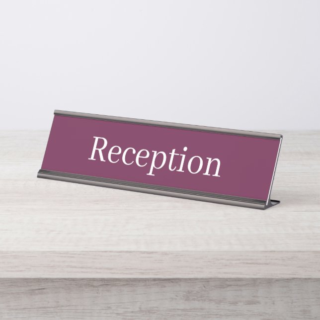 Empfang-Schreibtisch Schreibtischnamensplakette (Vorderseite )