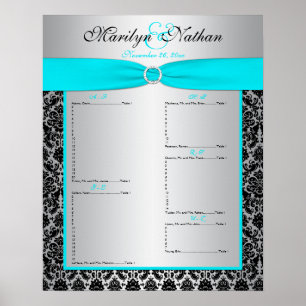 Empfang-Sitzdiagramm Poster