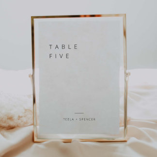 Empfang Tischnummer Minimalistisch Decor Card T102