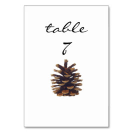Empfang Tischnummer Rustikale Pinecone