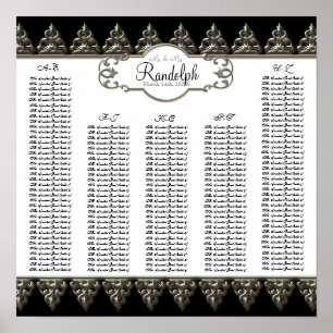 Empfang Tischplatte Barockschräge Silber Poster