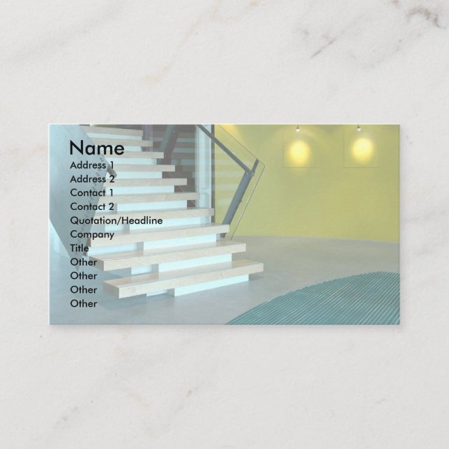 Empfang und Treppe für Business Design S Begleitkarte (Vorderseite)