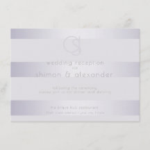 Empfang | Violet Silber Shimmer Strip Monogram2