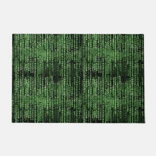 Empfang von Sci-Fi Matrix-Computercode Fußmatte
