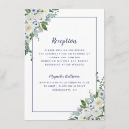 Empfang Wedding Floral Watercolor Begleitkarte