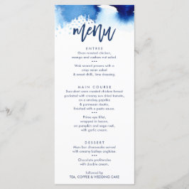 EMPFANG WEDDING MENU stilvolle Marine Aquarell Menükarte