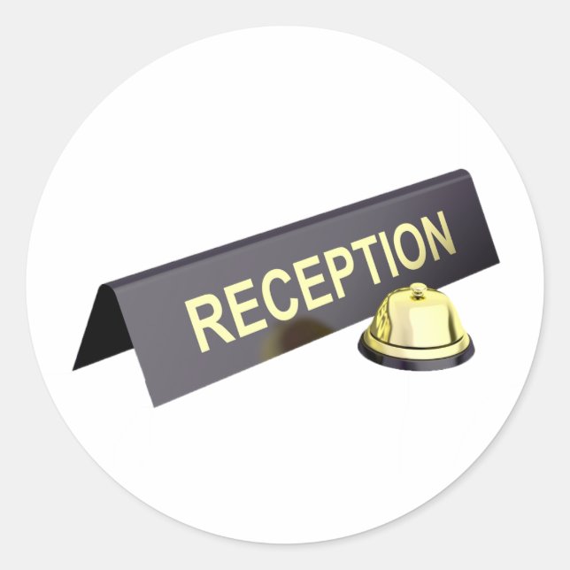 Empfang-Zeichen und -Sticker Runder Aufkleber (Vorderseite)