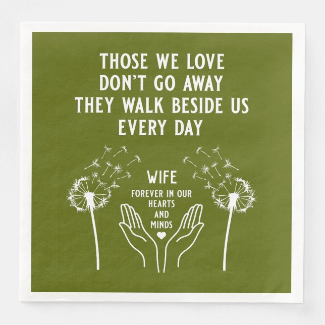 Empfang zur Gedächtnisbeerdigung Serviette (Vorderseite)