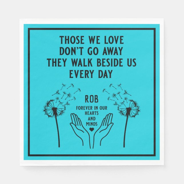 Empfang zur Gedächtnisbeerdigung Serviette (Vorderseite)