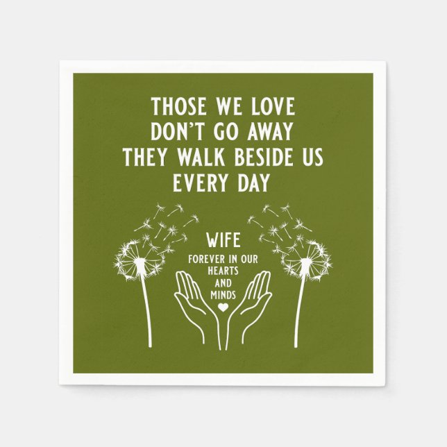 Empfang zur Gedächtnisbeerdigung Serviette (Vorderseite)