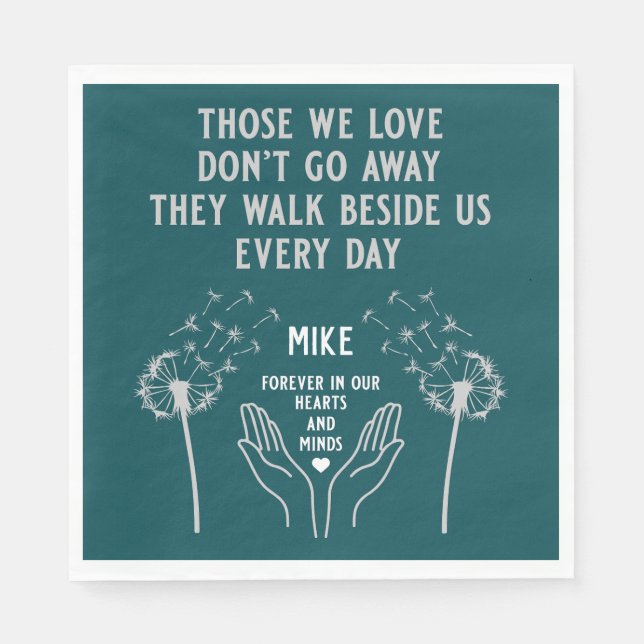 Empfang zur Gedächtnisbeerdigung Serviette (Vorderseite)