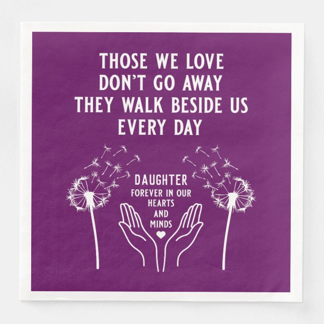 Empfang zur Gedächtnisbeerdigung Serviette (Vorderseite)