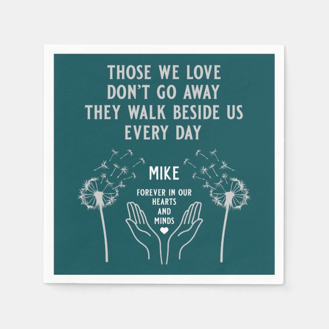 Empfang zur Gedächtnisbeerdigung Serviette (Vorderseite)