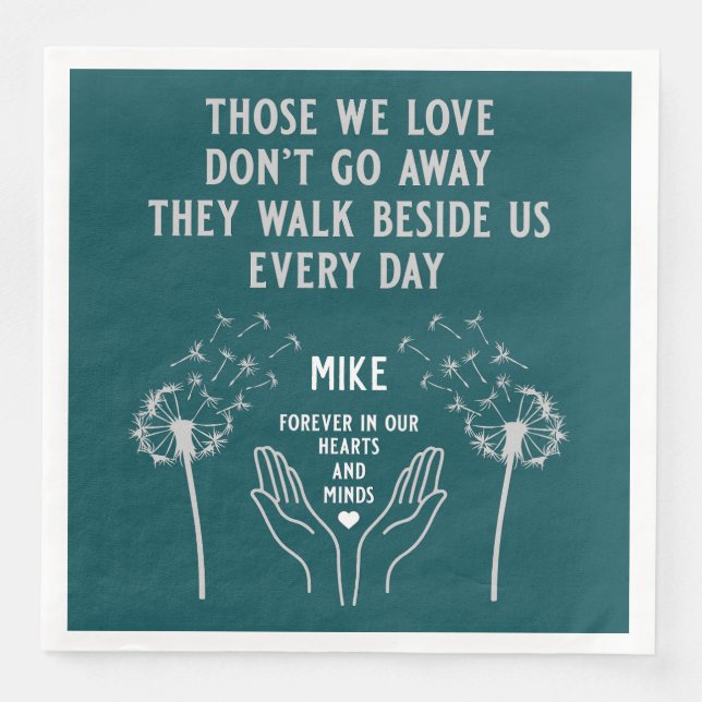 Empfang zur Gedächtnisbeerdigung Serviette (Vorderseite)