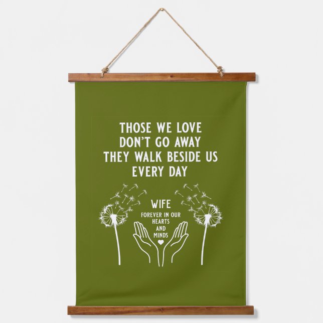 Empfang zur Gedächtnisbeerdigung Wandteppich Mit Holzrahmen (Vorderseite)