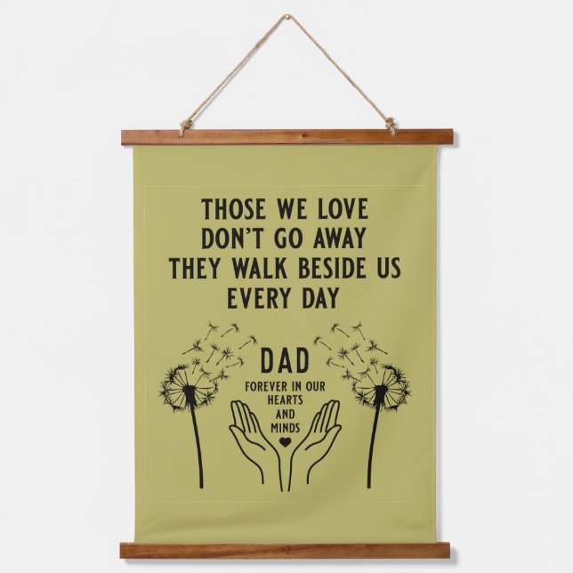 Empfang zur Gedächtnisbeerdigung Wandteppich Mit Holzrahmen (Vorderseite)