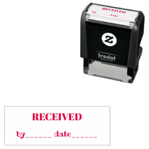 EMPFAngen Name und Datum Rot Stempel Geschäft