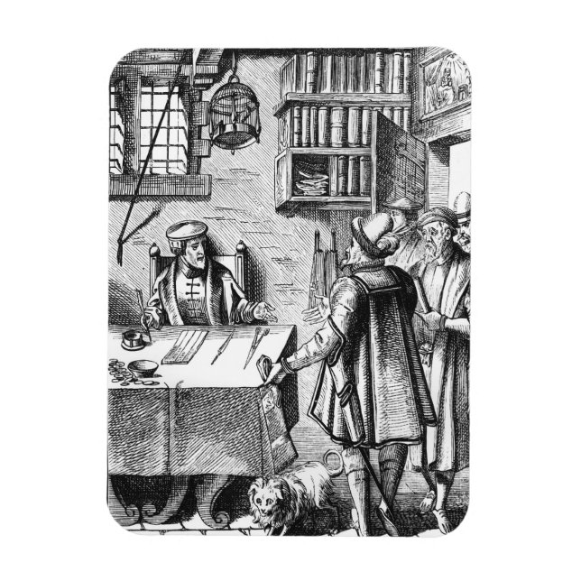 Empfänger von Steuern nach einem Holzschnitt in Pr Magnet (Vertikal)