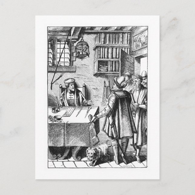 Empfänger von Steuern nach einem Holzschnitt in Pr Postkarte (Vorderseite)