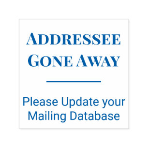 Empfänger weggezogen - Nicht an dieser Adresse Permastempel