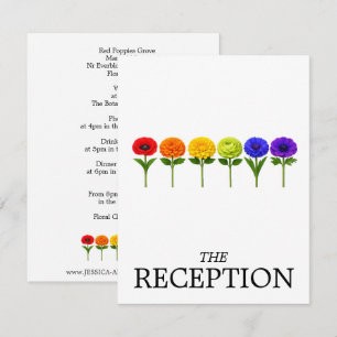 🌈Empfangsdetails LGBTQ Erblühen Zusammen  Begleitkarte