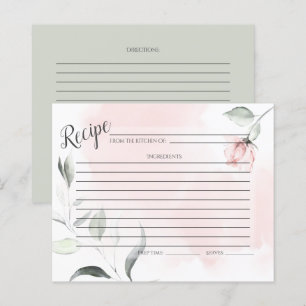 EMPFANGSKARTE Aquarell Rosa Wilde Rose