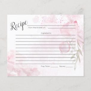 EMPFANGSKARTE   Pastel Dusty Pink Rose und Rosehip