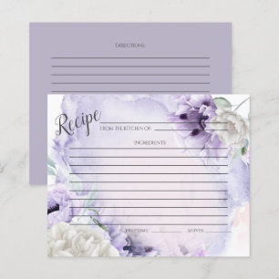 EMPFANGSKARTE   Rustikale Wasserfarbe Lilac Poppie