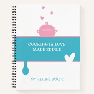 EMPFANGSNOTEBOOK Kochen ist Liebe essbar gemacht Notizbuch