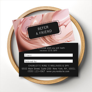 Empfehle uns weiter! Blush Pink Beauty Salon Empfehlungskarte