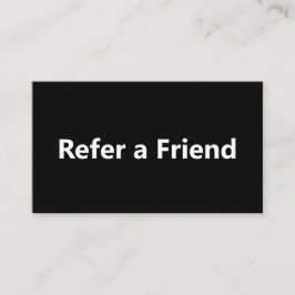 Empfehlen Sie einem Freund Schwarz-Weiß-Geschäft Empfehlungskarte