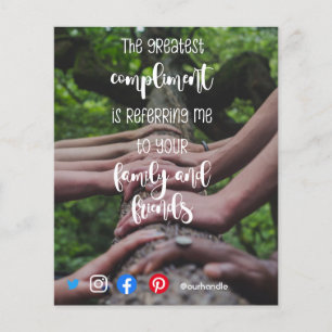 Empfehler E-Mailer echte Anwesen Marketing Freunde Flyer