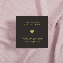 Empfehlungskarte für elegante Black Imitate Gold S