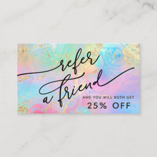 Empfehlungskarte für flüssigen Marmor Visitenkarte