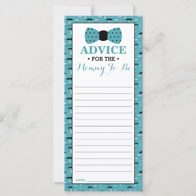 Empfehlungskarte für Mama-to-be, kleine Babydusche (Vorderseite)