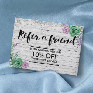 Empfehlungskarte Vintages rustikales Holz