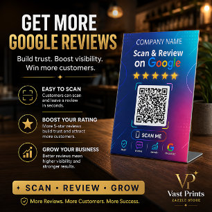 Empfehlungskarten Google Review Vorlagendesign Sockelschild