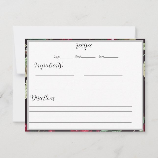 Empfehlungskarten mit Kirschen-Hintergrund (Vorderseite)