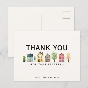 Empfehlungsmarketing für Immobilien Dankeschön Postkarte