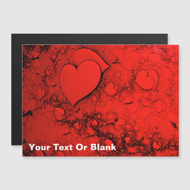 Empfindliche Herzen Magnetkarte (Vorne/Hinten)