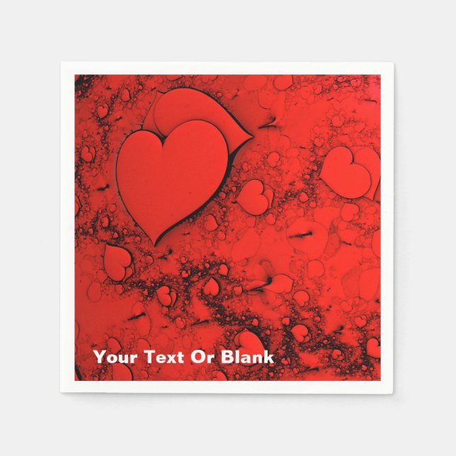 Empfindliche Herzen Serviette (Vorderseite)