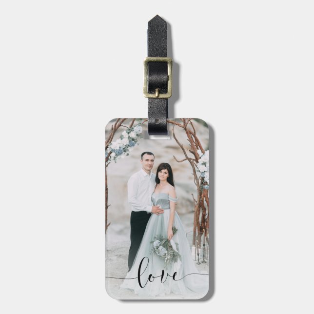 Empfindliche Liebe | Ihr Foto und Gepäckanhänger (Vorderseite vertikal)