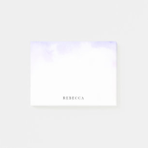 Empfindliche lila Watercolor-Wäsche personalisier Post-it Klebezettel