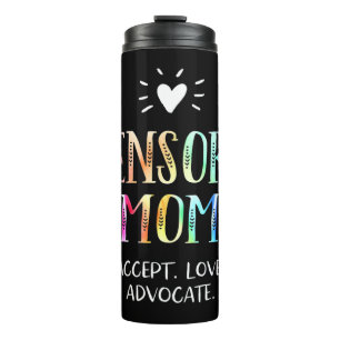 Empfindliche Mama TShirt für Mütter mit besonderen Thermosbecher