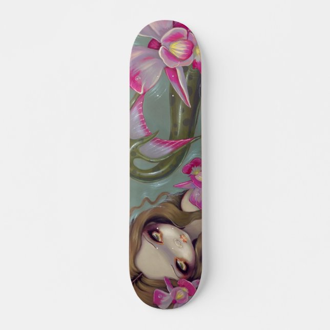 Empfindliche Orchideen-Meerjungfrau Skateboard (Vorne)