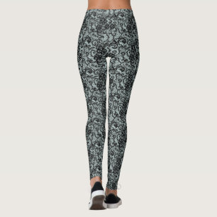 Empfindliche schwarze Spitze Leggings